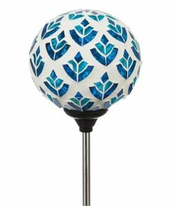 Best reviews of 😉 Evergreen Blue Solar Mosaic Globe Garden Stake 🎁