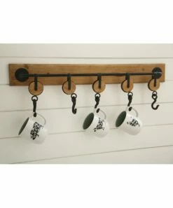 Discount ⭐ Evergreen Brown & Black Five Pulley-Hook Wall Décor 🔔 -Outlet Evergreen Shop zu92241219 alt 3 tm1610484448