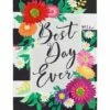 New ⌛ Evergreen Red & White Floral 'Best Day Ever' Door Flag 🛒