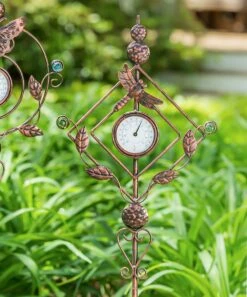 Budget 👏 Evergreen Dragonfly Thermometer Garden Stake 👏