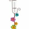 Discount ✔️ Evergreen Pink & Green Climbing Flower Rain Gauge ⭐
