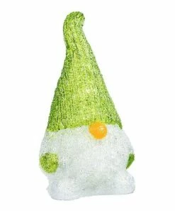 Coupon ❤️ Evergreen Light Green Twinkling Light Gnome Garden Statue 🎁