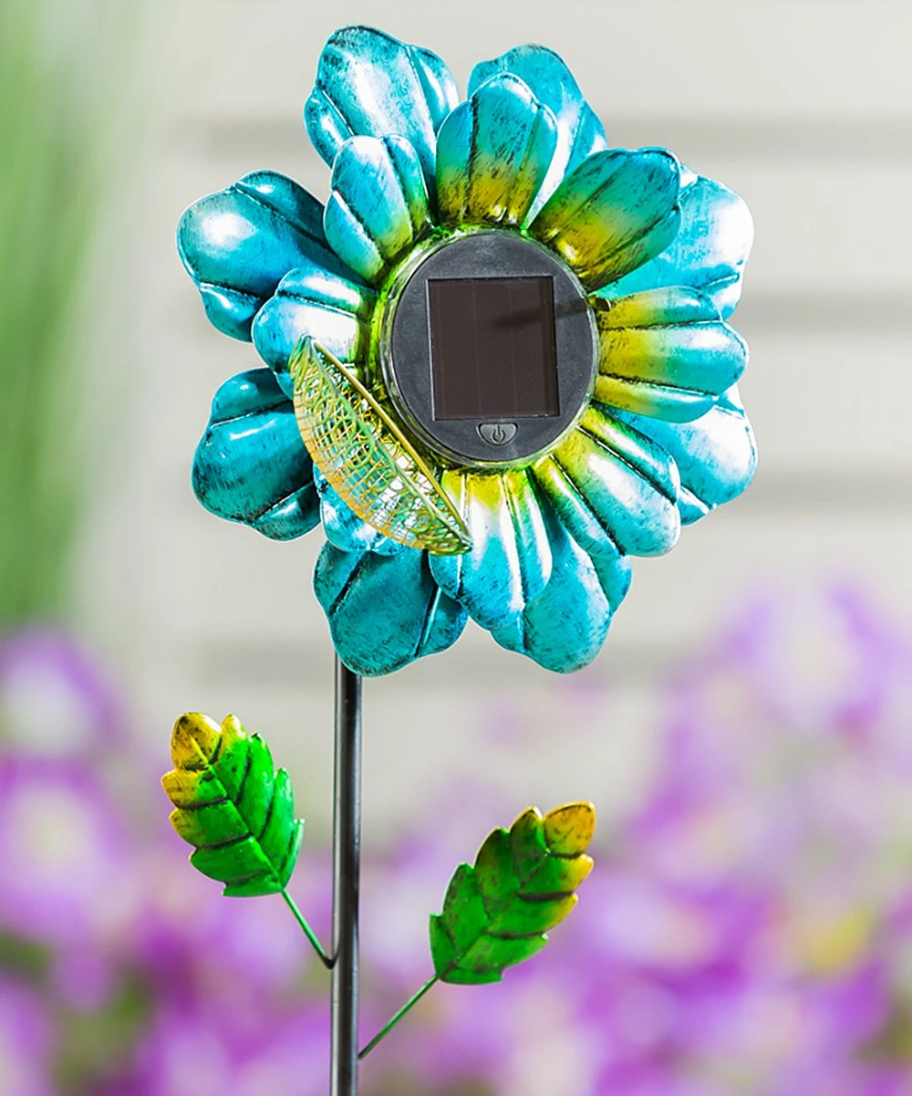 Cheapest ⭐ Evergreen Blue & Green Floral 36" Secret Solar Garden Stake ⭐ 1 Cheapest ⭐ Evergreen Blue & Green Floral 36" Secret Solar Garden Stake ⭐