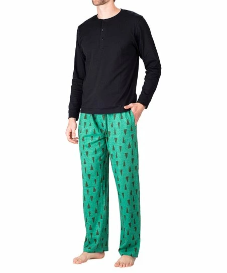 Best reviews of 🤩 SLEEPHERO Black & Evergreen Trees Henley Pajama Set - Men ⭐ 1 Best reviews of 🤩 SLEEPHERO Black & Evergreen Trees Henley Pajama Set - Men ⭐