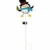 Coupon 😉 Evergreen Penguin Snowman Solar Garden Stake 🧨