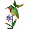 Best Sale 👍 Evergreen Green Hummingbird Solar Garden Stake 🥰