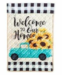 Cheapest 👏 Evergreen Yellow & Mint Sunflower Truck Garden Flag 👍