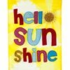 Best deal 🛒 Evergreen Yellow 'Hello Sunshine' Outdoor Flag ⌛