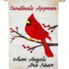 Flash Sale 😍 Evergreen White & Red Cardinal 'When Angels Are Near' Garden Flag 👍