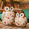 Coupon ✔️ Evergreen Ceramic Fall Harvest Owl Figurine - Set Of Two 🧨