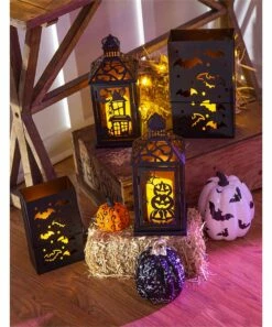 Flash Sale 🎁 Evergreen 🎃 Halloween Night Ceramic Pumpkin Figurine - Set Of Three 🥰 -Outlet Evergreen Shop zu95231191 alt 2 tm1622156707