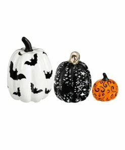 Flash Sale 🎁 Evergreen 🎃 Halloween Night Ceramic Pumpkin Figurine - Set Of Three 🥰