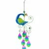 Top 10 👏 Evergreen Blue & Green Peacock Glass & Metal Wind Chime 🛒