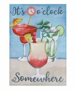 Deals 🌟 Evergreen Blue 'It's 5 O'Clock Somewhere' Outdoor Flag 🎉