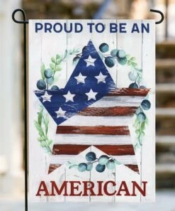 Cheapest 🛒 Evergreen Red & Blue 'Proud To Be An American' Burlap Outdoor Flag 🔥