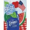 Best Sale 🔔 Evergreen Blue & Red 'My Home Sweet Home' Watermelon 28'' Outdoor Flag 🥰