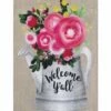 Hot Sale ❤️ Evergreen Brown & Pink 'Welcome Y'all' Floral Can Outdoor Flag 😉