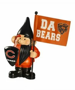 Cheap 😍 Evergreen Chicago Bears Flag Gnome Figurine ⭐