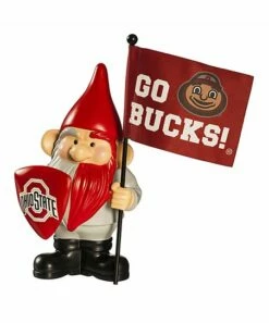 Buy 🛒 Evergreen Ohio State University Red & White 'Go Bucks' Flag Gnome 🔔