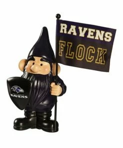 Buy ⭐ Evergreen Baltimore Ravens Black 'Ravens Flock' Flag Gnome 💯