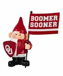 Flash Sale 😉 Evergreen University Of Oklahoma Red & White 'Boomer Sooner' Flag Gnome 🥰