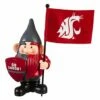 Promo 🧨 Evergreen Washington State University Crimson & Gray 'Go Cougs' Flag Gnome ⌛