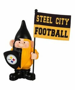 Best deal 🧨 Evergreen Pittsburgh Steelers Black & Yellow 'Steel City' Flag Gnome ✔️