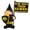 Cheap 🎁 Evergreen University Of Iowa Black & Yellow 'How 'Bout Them Hawks' Flag Gnome 🔔