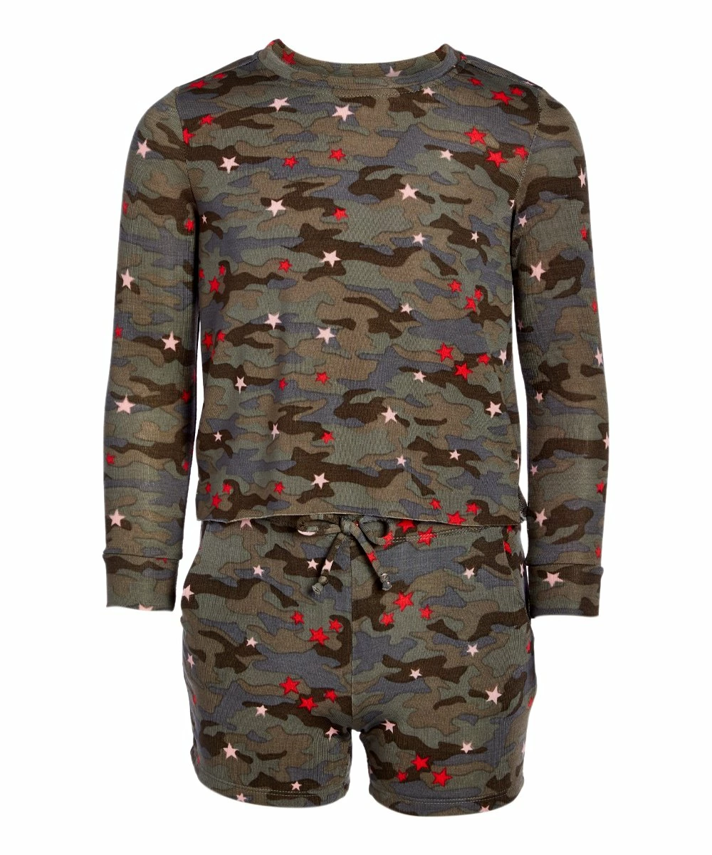 Budget π Vigoss Evergreen Camo Stars Sweatshirt & Drawstring Shorts - π§ Girls β¨ 1 Budget π Vigoss Evergreen Camo Stars Sweatshirt & Drawstring Shorts - π§ Girls β¨