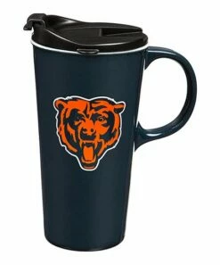 Outlet 🎉 Evergreen Chicago Bears Dark Blue 17-Oz. Travel Mug 🌟