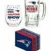 Best deal ⌛ Evergreen New England Patriots Stemless Wineglass & Beer Stein 🎁