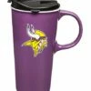 Wholesale ✔️ Evergreen Minnesota Vikings Purple & Black 17-Oz. Travel Latte Mug Set 🎉