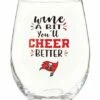 Best Sale 🔔 Evergreen Tampa Bay Buccaneers Clear & Red Stemless Wineglass & Gift Box ✔️