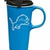 Cheapest 💯 Evergreen Detroit Lions Blue & Black 17-Oz. Travel Latte Mug Set ⌛