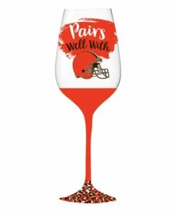 Top 10 ✨ Evergreen Cleveland Browns Orange 'Pairs Well' Wineglass 🧨
