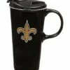 New ⭐ Evergreen New Orleans Saints Black 17-Oz. Travel Mug 🛒