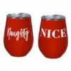Best Sale 🔔 Evergreen Red & White 'Naughty & Nice' Wine Tumbler - Set Of Two 🔔