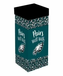 Best Sale 🧨 Evergreen Philadelphia Eagles Green & Clear 17-Oz. Wineglass & Gift Box 🌟