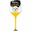 Best reviews of ❤️ Evergreen Pittsburgh Steelers Yellow 'Pairs Well' Wineglass 🌟