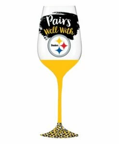 Best reviews of ❤️ Evergreen Pittsburgh Steelers Yellow 'Pairs Well' Wineglass 🌟