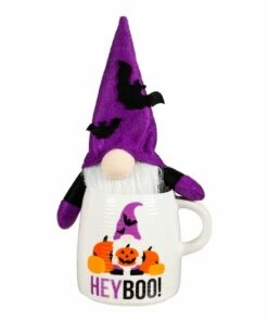 Hot Sale 👍 Evergreen White & Purple 'Hey Boo' Mug & Gnome 👍