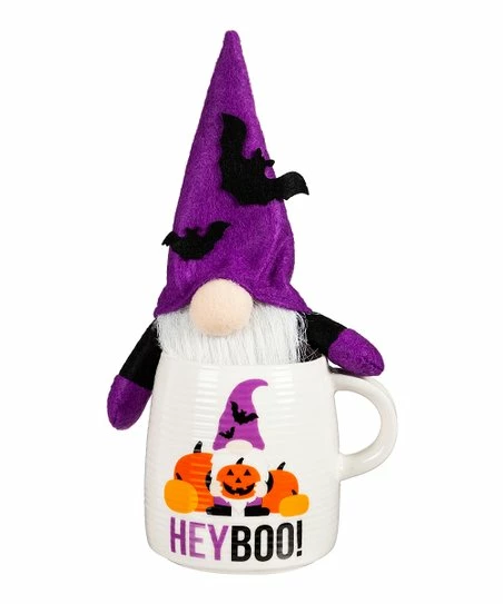Hot Sale π Evergreen White & Purple 'Hey Boo' Mug & Gnome π 1 Hot Sale π Evergreen White & Purple 'Hey Boo' Mug & Gnome π