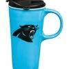 Outlet 🎉 Evergreen Carolina Panthers Light Blue & Black 17-Oz. Travel Latte Mug Set 🤩