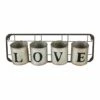 Top 10 👍 Evergreen Black & Gray 'Love' Metal Wall Pocket Rack 🔔