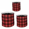 Wholesale 🎉 Evergreen Red & Black Tartan Fabric Round Planter Set ⭐