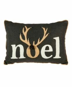 Best deal ✔️ Evergreen Black & Beige 'Noel' Throw Pillow 💯