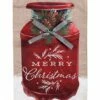 Cheap 👏 Evergreen Red & Beige 'Merry 🎁 Christmas' Milk Can Burlap Outdoor Flag 🤩