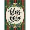 Discount 🔥 Evergreen Green & Black Plaid 'Bless This Home' Outdoor Flag 👍