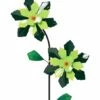 Cheap 🛒 Evergreen Green & Dark Green Double Flower Pinwheel Garden Stake 🥰