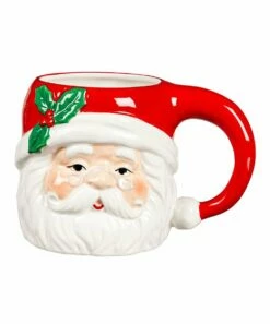 Coupon ❤️ Evergreen Red & White Santa Figural Mug 😉